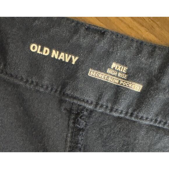 Old Navy Pixie Hi Rise Navy Blue Khaki Pants, Size 12 - Picture 4 of 5